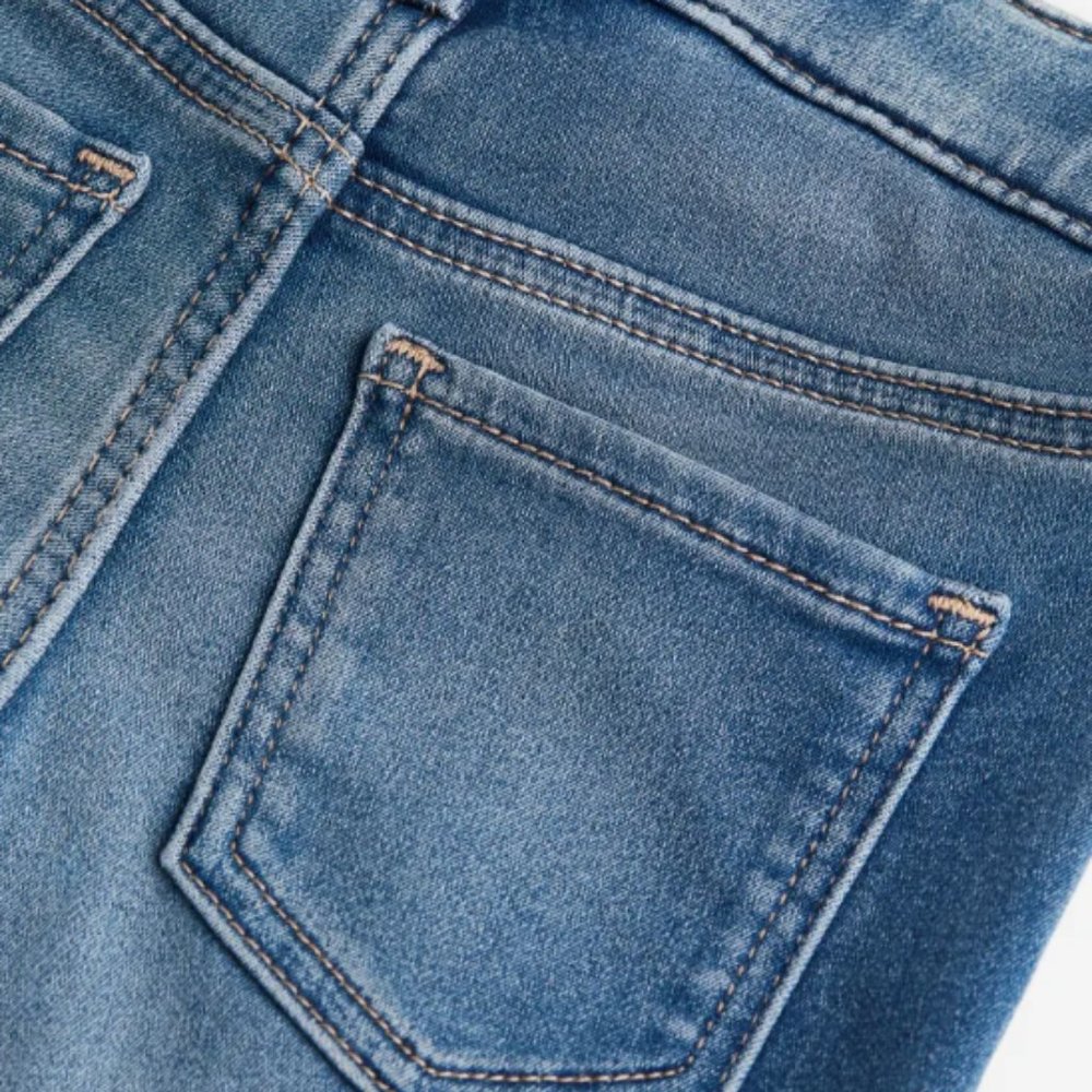 H&M Super Soft Skinny Fit Jeans Kids Mid Denim Wash SZ Girls 2T/3T NEW - Picture 4 of 12